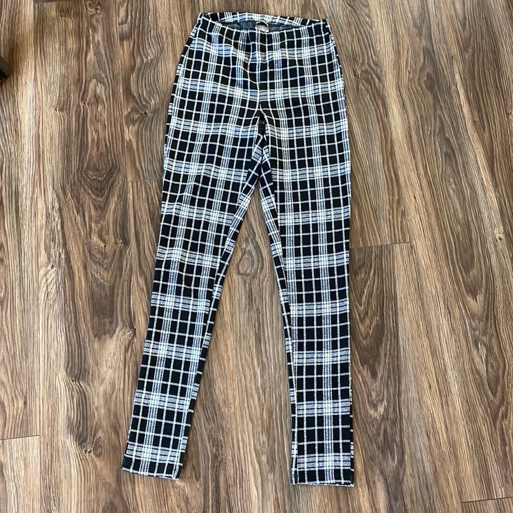 Express High-Waisted Plaid Leggings - XS